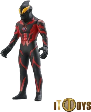 Ultraman Action Figure Red Black PNG image