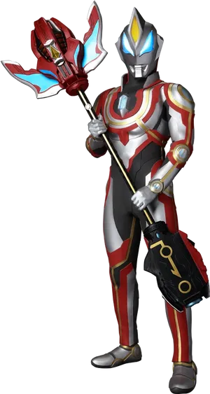 Ultramanwith Lanceand Shield PNG image