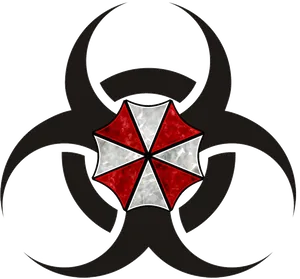 Umbrella Corporation Logo Biohazard Symbol PNG image