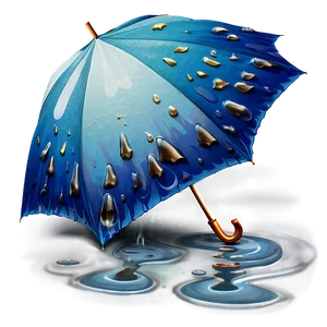 Umbrella In Puddle PNG 05232024 PNG