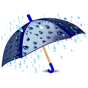 Umbrella With Raindrops PNG 05232024