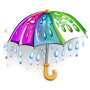 Umbrella With Raindrops PNG 92