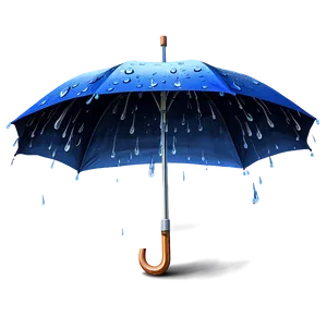 Umbrella With Raindrops PNG Jeo52