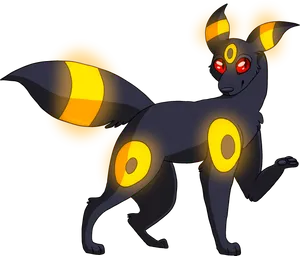 Umbreon Pokemon Illustration PNG image