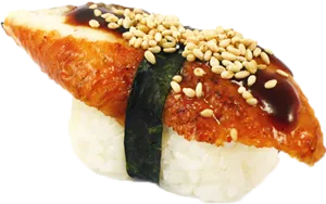 Unagi Nigiri Sushiwith Sesame Seeds