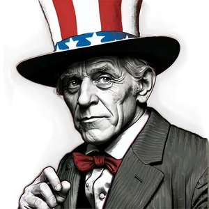 Uncle Sam Black And White Png 06122024 PNG image