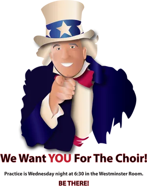 Uncle Sam Choir Recruitment PNG