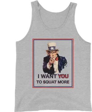 Uncle Sam Fitness Tank Top PNG