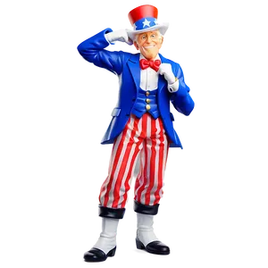 Uncle Sam In Action Pose PNG 53