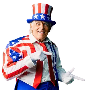 Uncle Sam In Action Pose PNG Exi90