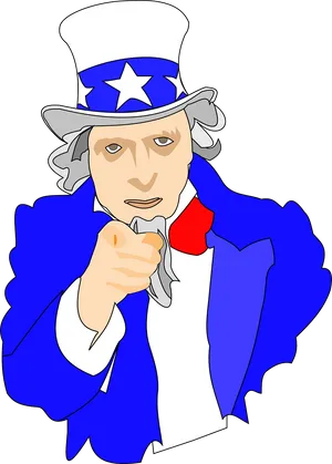 Uncle Sam Pointing Cartoon PNG