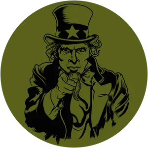 Uncle Sam Pointing Graphic PNG image