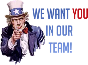 Uncle Sam Recruitment Poster PNG image