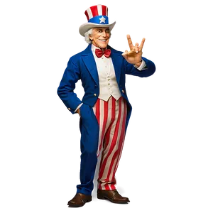 Uncle Sam Standing Pose PNG 21