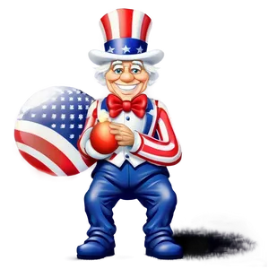 Uncle Sam With Globe PNG 06122024