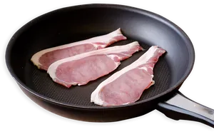 Uncooked Baconin Pan PNG image