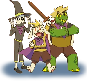 Undertale_ Characters_ Group_ Artwork PNG
