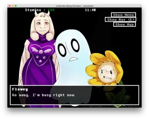 Undertale Dating Simulator Scene PNG image