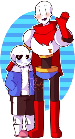 Undertale_ Sans_and_ Papyrus_ Artwork PNG image