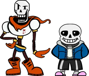 Undertale_ Sans_and_ Papyrus_ Characters PNG image