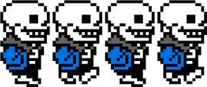 Undertale Sans Expressions Pixel Art PNG image