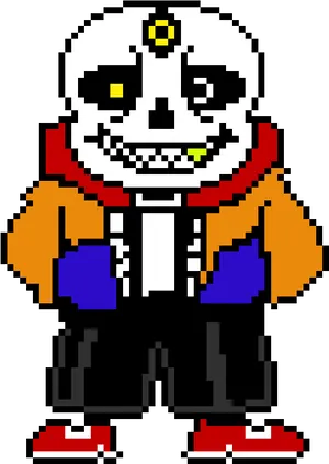 Undertale Sans Pixel Art PNG image