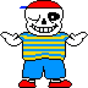 Undertale Sans Pixel Art PNG image