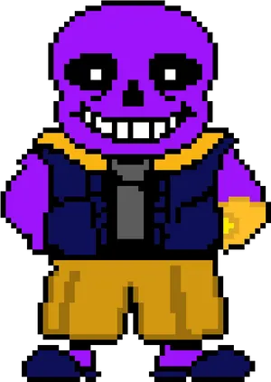 Undertale Sans Pixel Art PNG image