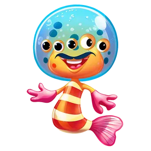 Underwater Cartoon Character PNG 06122024