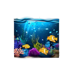 Underwater Cartoon Scene Png Nbt PNG image