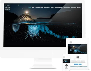 Underwater Photography Portfolio Website Display PNG image