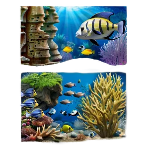 Underwater World Drawing PNG Qjx