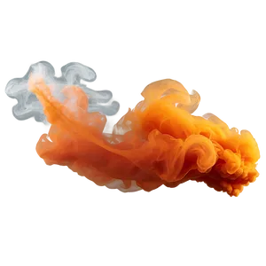 Unfolding Orange Smoke Design PNG 30 PNG