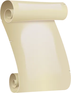 Unfurled Parchment Scroll PNG image