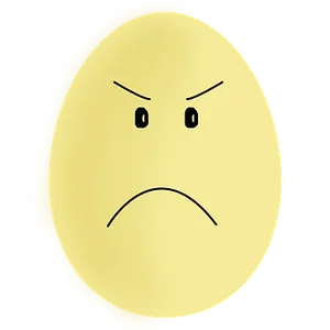 Unhappy Egg Expression PNG image