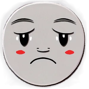 Unhappy Face Illustration PNG 05232024