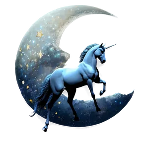 Unicorn And Moon PNG 70 PNG