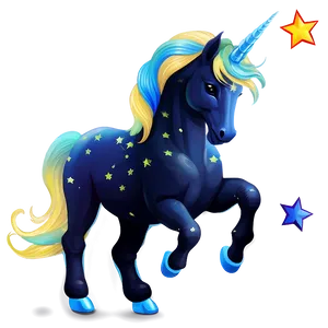 Unicorn And Stars PNG 05032024