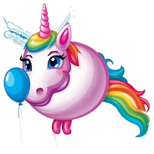 Unicorn Balloon Clipart PNG Htc