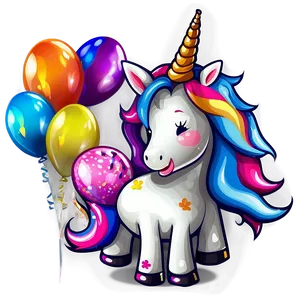 Unicorn Birthday Clipart PNG 75