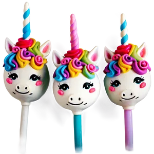 Unicorn Cake Pops Png 06272024 PNG image