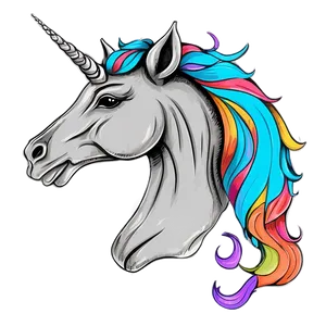 Unicorn Coloring Page PNG Qan PNG