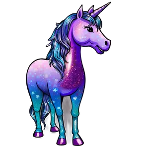 Unicorn Glitter Clipart PNG 15