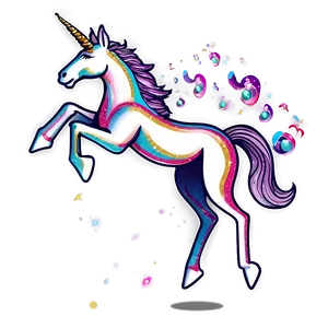 Unicorn Glitter PNG 75