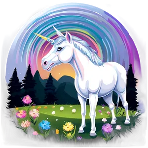 Unicorn Landscape PNG Iel PNG