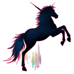 Unicorn Silhouette Clipart PNG Fts49 PNG