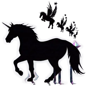 Unicorn Silhouette PNG 3