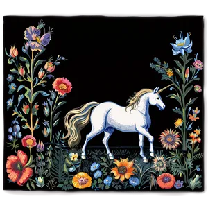 Unicorn Tapestry PNG 49