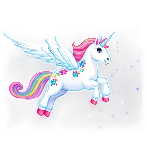 Unicorn With Wings Png 05032024 PNG image