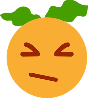 Unimpressed Clementine Emoji PNG image
